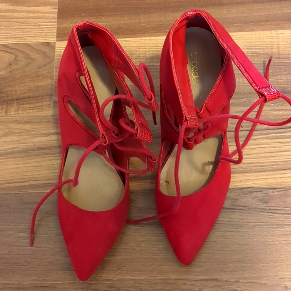 Red women's heels